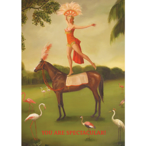 Spectacular horse greeting card from Hester & Cook featuring a detailed illustration of a majestic horse on textured paper.