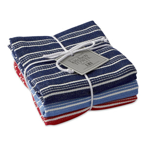KITCHEN-DISHTOWEL-Starboard Stripe Heavyweight Dishtowel Set of 3 - Pleasant Beach Living