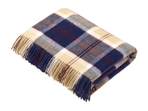 THROWS- Tartan Plaid - Merino Lambswool Throw Blankets - Made in UK - Pleasant Beach Living