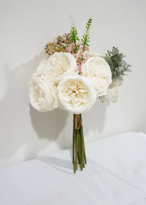 FLOWERS- Silk Austin Rose Bouquet - Pleasant Beach Living