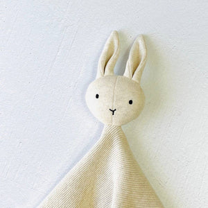 BABY- BLANKET-Bunny -Organic Baby Lovey Security Knit Blanket Cuddle Cloth - Pleasant Beach Living