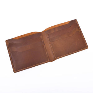 WALLET- LEATHER, Handmade Bi-fold Wallet for Men - Pleasant Beach Living