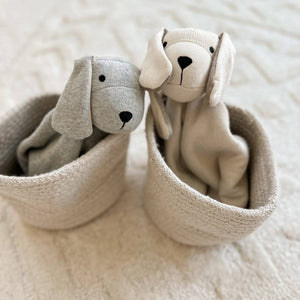 BABY- BLANKET-Puppy Dog - Organic Baby Lovey Security Blanket Cuddle Cloth - Pleasant Beach Living