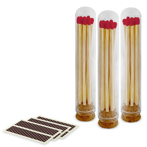 Thankful Greetings candle matches box with white matches and decorative label for lighting candles, home decor accessory.