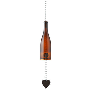 WIND CHIMES- Made From Glass Wine Bottles with Copper Trim - Pleasant Beach Living