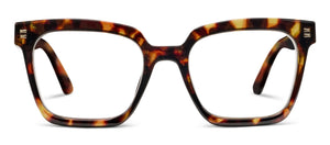 Pair of Peepers reading glasses with clear lenses and black frames, showing the stylish design on a plain background.