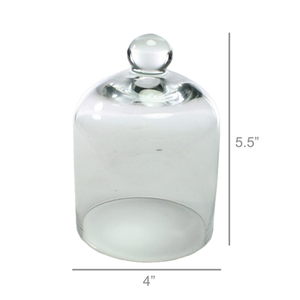 CANDLE-GLASS DOME - Mini - Clear - Pleasant Beach Living