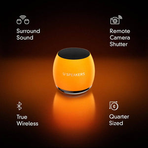 SPEAKER - Micro Portable Bluetooth Speaker Glow in the Dark - Yellow
