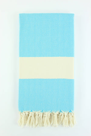 TOWEL-Premium Turkish Herringbone Pattern Towel