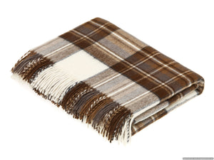 THROWS- Tartan Plaid - Merino Lambswool Throw Blankets - Made in UK - Pleasant Beach Living
