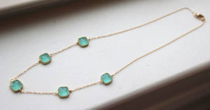 JEWELRY-NECKLACE-Aqua Blue Mint Necklace - Pleasant Beach Living