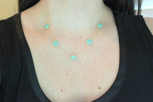 JEWELRY-NECKLACE-Aqua Blue Mint Necklace - Pleasant Beach Living