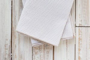 DINING-NAPKINS- COCKTAIL- Seersucker Cocktail Napkins, set of four - Pleasant Beach Living