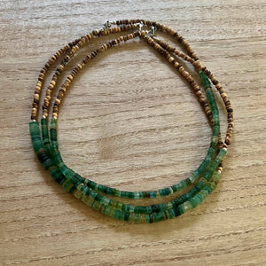 JEWELRY-NECKLACE- Band Camp ancient Roman glass and coconut shell necklace - Pleasant Beach Living