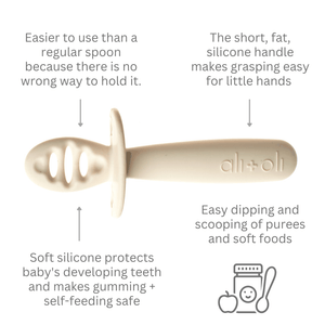 BABY- Ali+Oli (3-pc) Multi Stage Spoon Set for Baby (Coco) 6m+ - Pleasant Beach Living