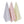 Set of three RSVP International kitchen towels with colorful striped patterns, ideal for kitchen use and drying dishes.