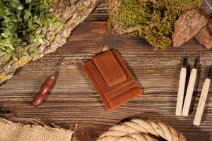 WALLET- Leather Wallet with Magnet Clip - Pleasant Beach Living