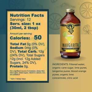 COCKTAILS-Margarita Syrup 12oz - cocktail / mocktail beverage mixer - Pleasant Beach Living