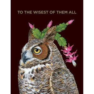 GREETING CARD- Wisest Owl Card - Pleasant Beach Living