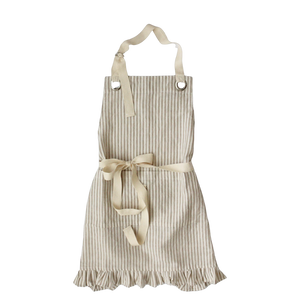 KITCHEN-APRON-Ruffle Pin Stripe Apron - Pleasant Beach Living