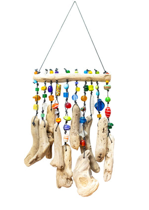 WIND CHIMES- An Abundance Of Beads & Driftwood