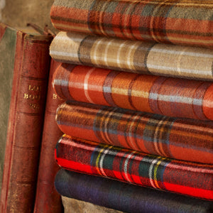 THROWS- Tartan Plaid - Merino Lambswool Throw Blankets - Made in UK - Pleasant Beach Living