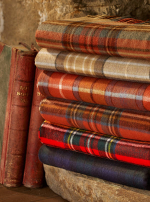THROWS- Tartan Plaid - Merino Lambswool Throw Blankets - Made in UK - Pleasant Beach Living