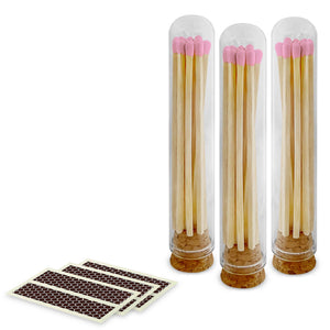 Thankful Greetings candle matches with black and white packaging, featuring a matchstick holder and striking surface for lighting candles.