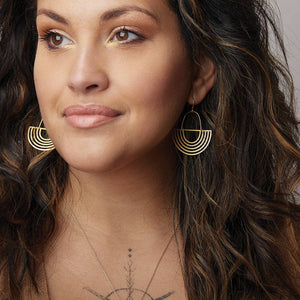 JEWELRY-EARRINGS- Solar Rays/Gold Vermeil - Pleasant Beach Living
