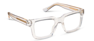 Peepers Spotlight reading glasses with clear frames and round lenses, stylish eyewear for everyday use.