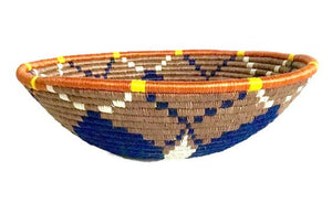 African Basket  Rwanda Woven Basket - Earth Tone - Pleasant Beach Living