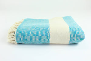 TOWEL-Premium Turkish Diamond Pattern Throw Blanket - Pleasant Beach Living