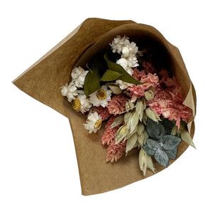 FLOWER: Mini Pink Larkspur & Baby Eucalyptus Bouquet Bundle - Pleasant Beach Living