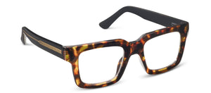 Pair of Peepers Spotlight reading eyeglasses with clear lenses and black frames, designed for comfortable everyday use.
