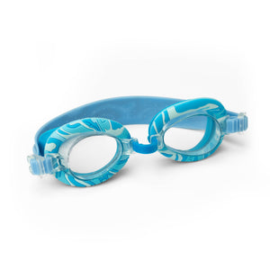 Kids swimming goggles from DM Merchandising with clear lenses and adjustable straps, designed for comfortable water sport use.