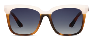 Peepers Frenchy sunglasses with clear eyeglasses-style lenses and black frame, stylish eyewear for reading or sun protection.