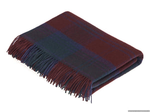 THROWS- Tartan Plaid - Merino Lambswool Throw Blankets - Made in UK - Pleasant Beach Living