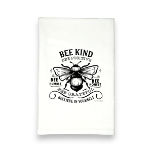 KITCHEN TOWEL- Bee Kind, Bee Positive - Tea Towels- Positive Kitchen Towels