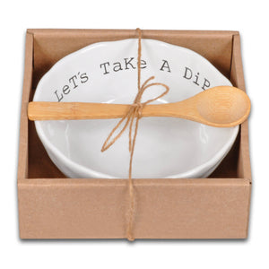 KITCHEN SERVERWARE Let's take a dip_Bowl_Spoon - Pleasant Beach Living