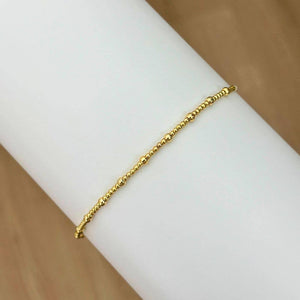JEWELRY-BRACELET- 18k Gold Plated Mini Balls Adjustable Bracelet - Pleasant Beach Living