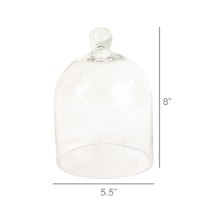 CANDLES- Glass Dome - Sm - Clear - Pleasant Beach Living