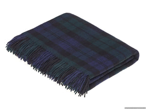 THROWS- Tartan Plaid - Merino Lambswool Throw Blankets - Made in UK - Pleasant Beach Living