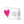 Set of five Big Heart Little Notes® note cards by E. Frances Paper featuring pink hearts and white backgrounds, perfect for heartfelt messages.