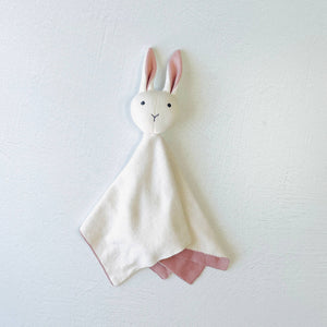 BABY- BLANKET-Bunny -Organic Baby Lovey Security Knit Blanket Cuddle Cloth - Pleasant Beach Living