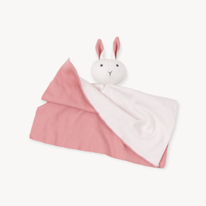 BABY- BLANKET-Bunny -Organic Baby Lovey Security Knit Blanket Cuddle Cloth - Pleasant Beach Living