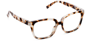 Peepers Impromptu Chai Tortoise eyeglasses with round frames and tortoise-patterned acetate, close-up view of stylish eyewear.