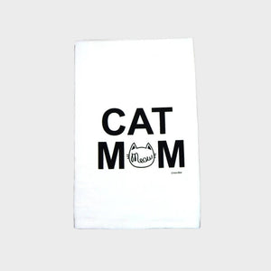 KITCHEN TOWEL- Cat Mom Kitchen Towel | Tea Towels | Flour Sack Towels - Pleasant Beach Living
