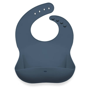 BABY- Silicone Baby Bib Roll Up & Stay Closed - (Night) - Pleasant Beach Living
