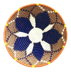 African Basket  Rwanda Woven Basket - Earth Tone - Pleasant Beach Living