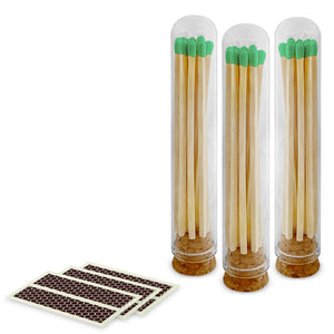 Thankful Greetings candle matches box with decorative matches for lighting candles, featuring a stylish design and natural wooden sticks.